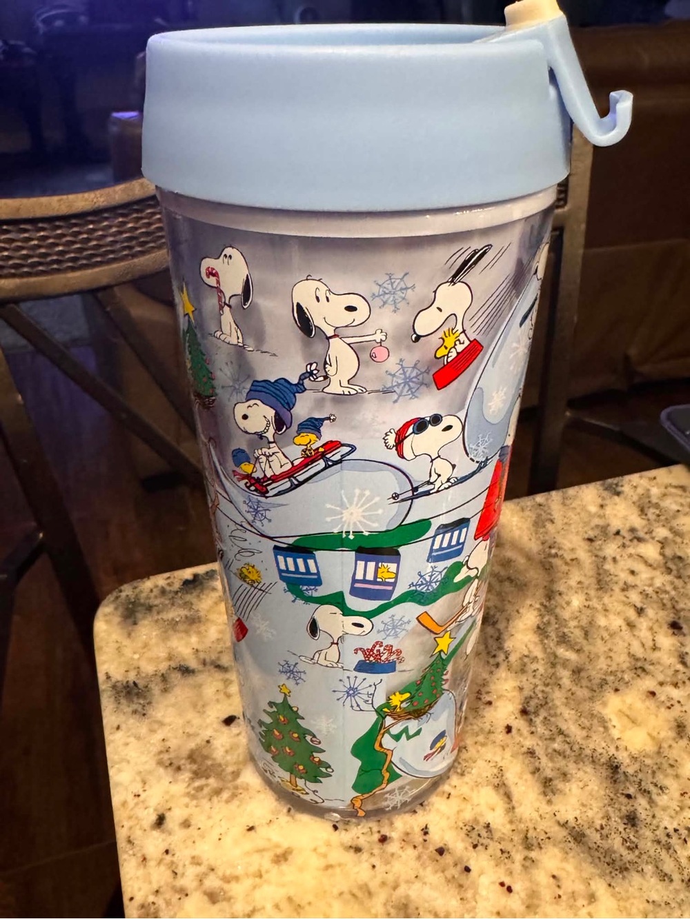 Peanuts Snoopy Winter Travel Tumbler - Light Blue